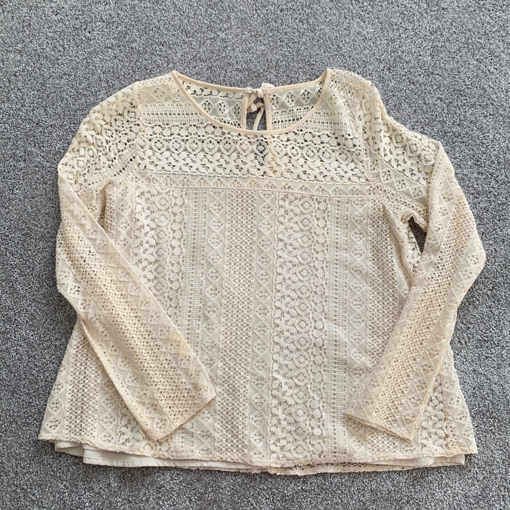 Hollister lace long sleeve shirt